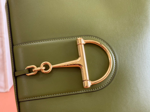 Gucci 73 Mini 27.5cm Bucket Bag Green Smooth Leather 244437