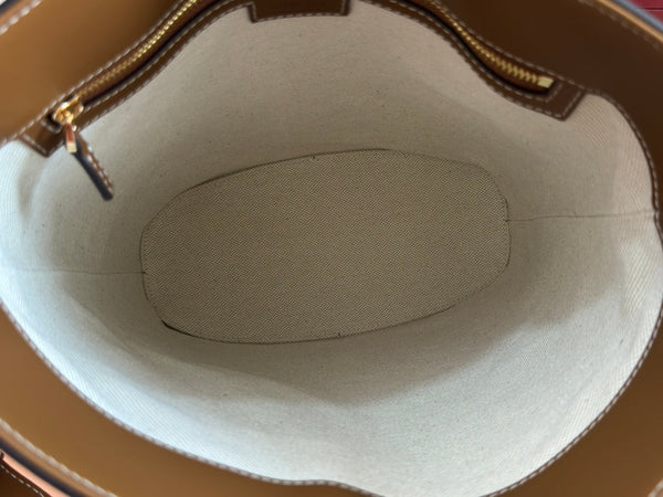 Gucci 73 Mini 27.5cm Bucket Bag Brown Smooth Leather 244436