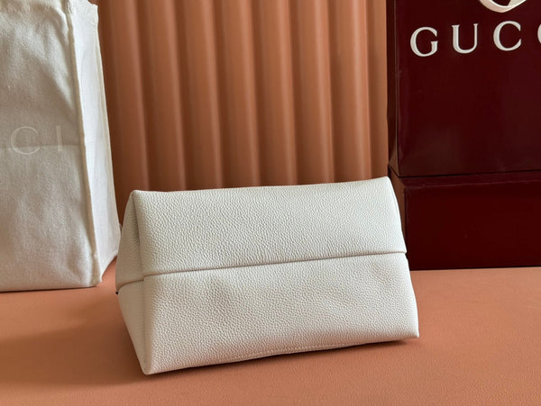 Borsa Gucci Solfbit 27.5 in pelle di vitello bianca 244323
