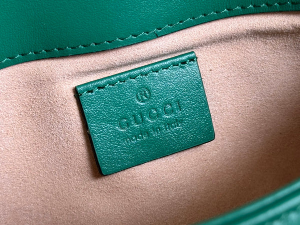 Gucci GG Marmont 16.5 Bag Green Calfskin 248372