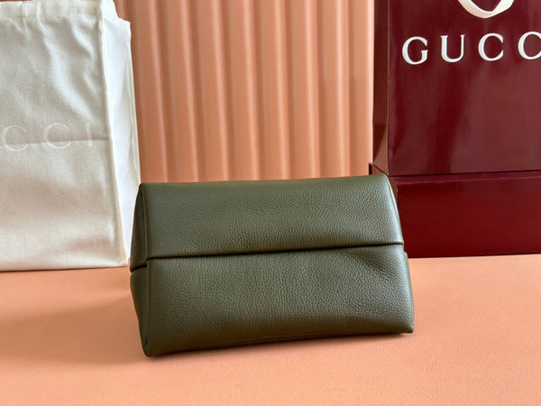 Sac bandoulière Gucci Softbit en cuir de veau vert