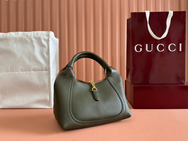 Sac bandoulière Gucci Softbit en cuir de veau vert