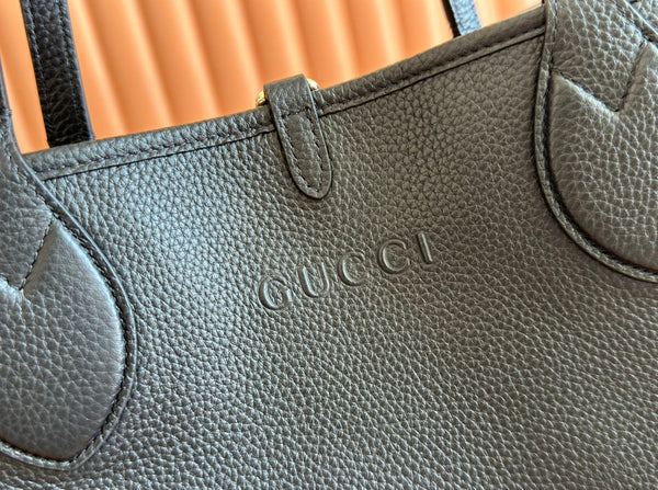 Gucci Totissima 30cm Tote Bag Black Calfskin 248124