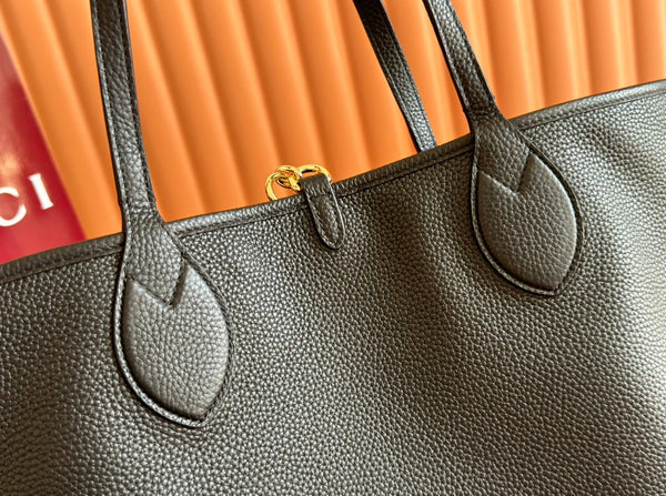 Gucci Totissima 30cm Tote Bag Black Calfskin 248124