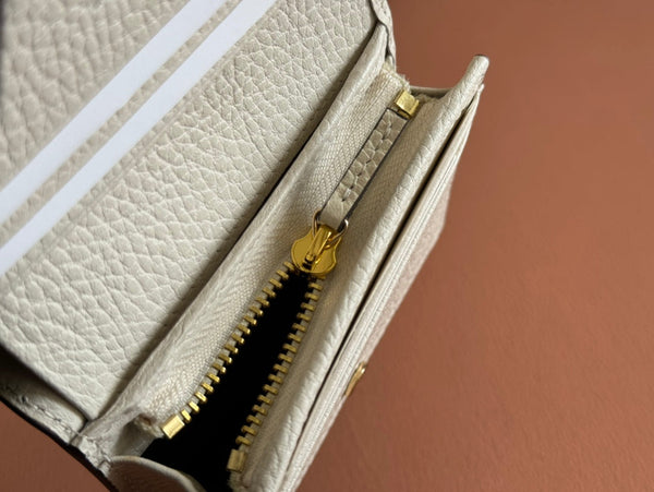 Gucci Marmont Wallet Ebony mix White Canvas Leather 250956