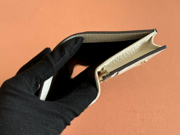 Gucci Marmont Wallet Ebony mix White Canvas Leather 250956