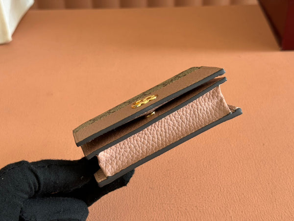 Gucci Marmont Wallet Ebony mix Pink Canvas Leather 250960