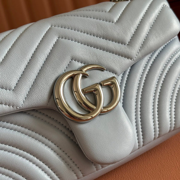 Gucci GG Marmont Bag Blue Sheepskin 250847