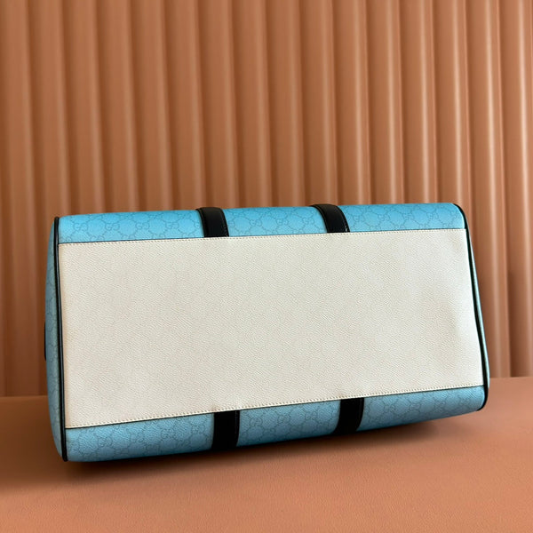Gucci Chroma Large Duffle Bag Blue Leather