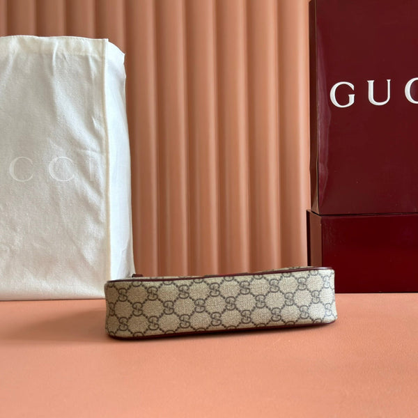 Gucci Ophidia 26cm Bag Ebony Red Canvas 255297