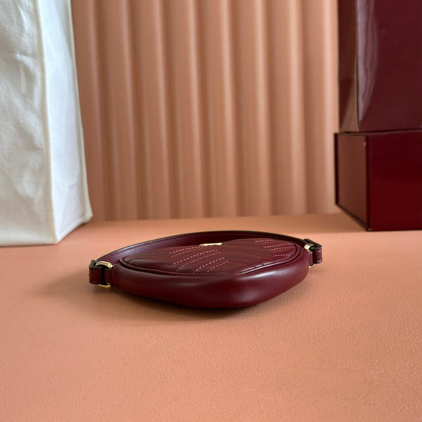 Gucci Marmont Heart Bag Rosso Ancora Red Calfskin 255058