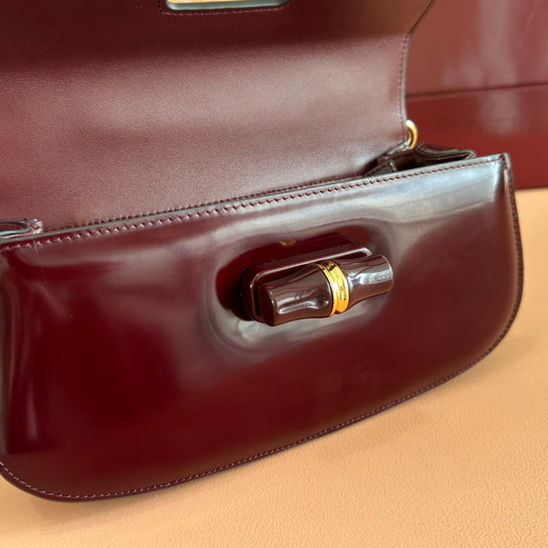 Gucci Bamboo Diva Bag Rosso Ancora Red Leather 255008