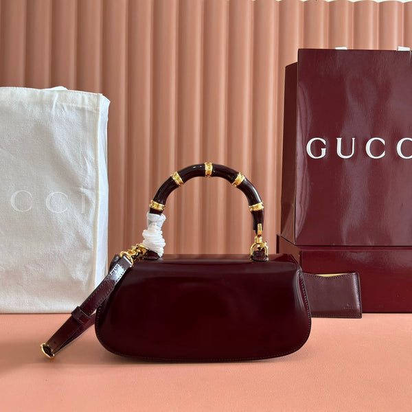 Gucci Bamboo Diva Bag Rosso Ancora Red Leather 255008