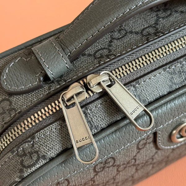 GG Ophidia Small Crossbody Bag Dusty Blue GG Monogram Fabric 272073