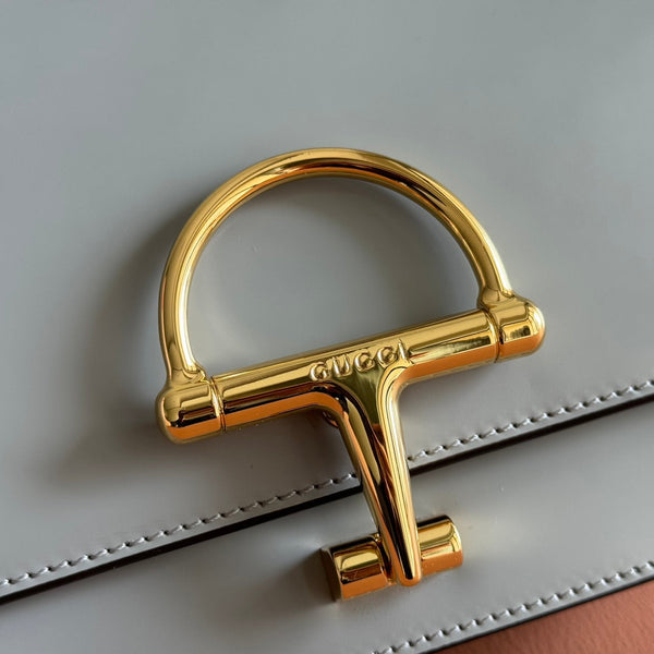 Gucci Siena Small Shoulder Bag Gray Leather 271872