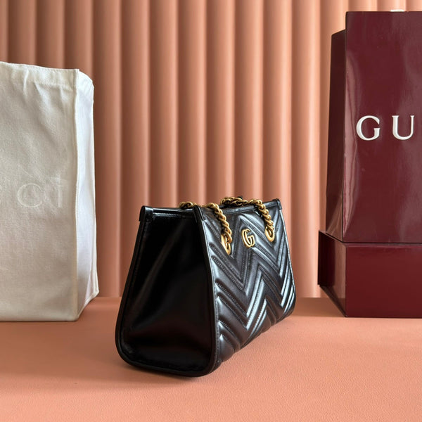 GG Marmont Matelasse Tote Black Leather 271805