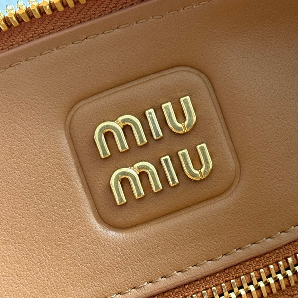 Miu Shell Bag Brown Lambskin