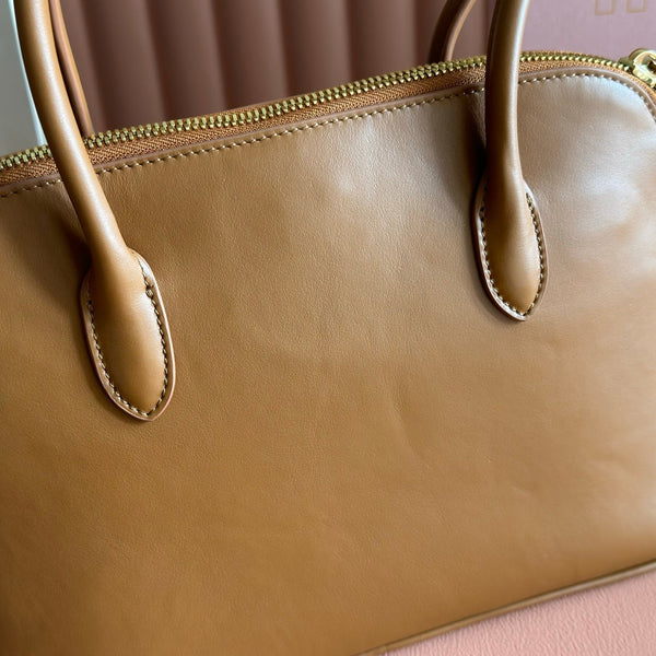 Miu Shell Bag Brown Lambskin