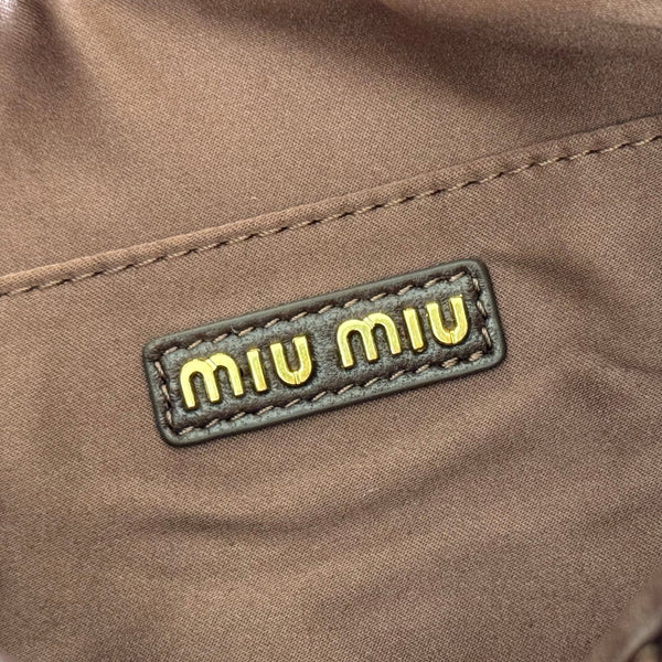 Miu Wander Matelassé Shoulder Bag 29cm Coffee Lambskin
