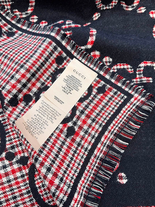 GG classic 180CM Navy Blue Red Wool 287940