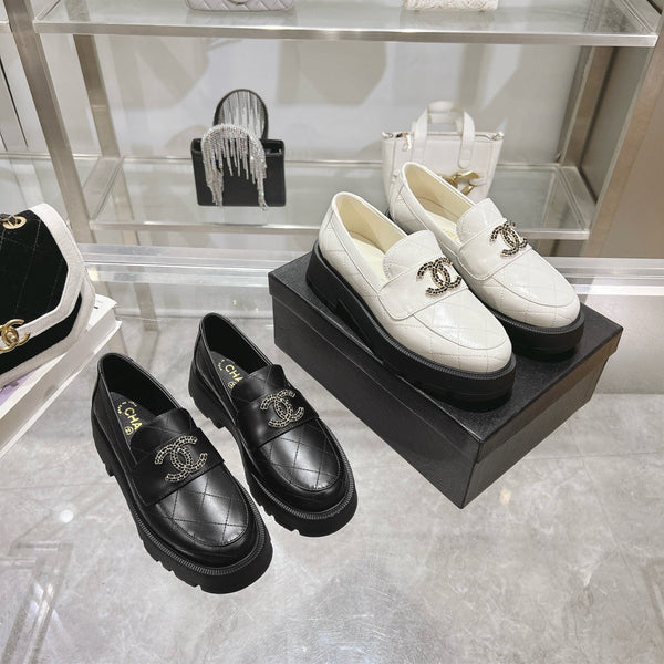 CC Moccasins Black Cowhide