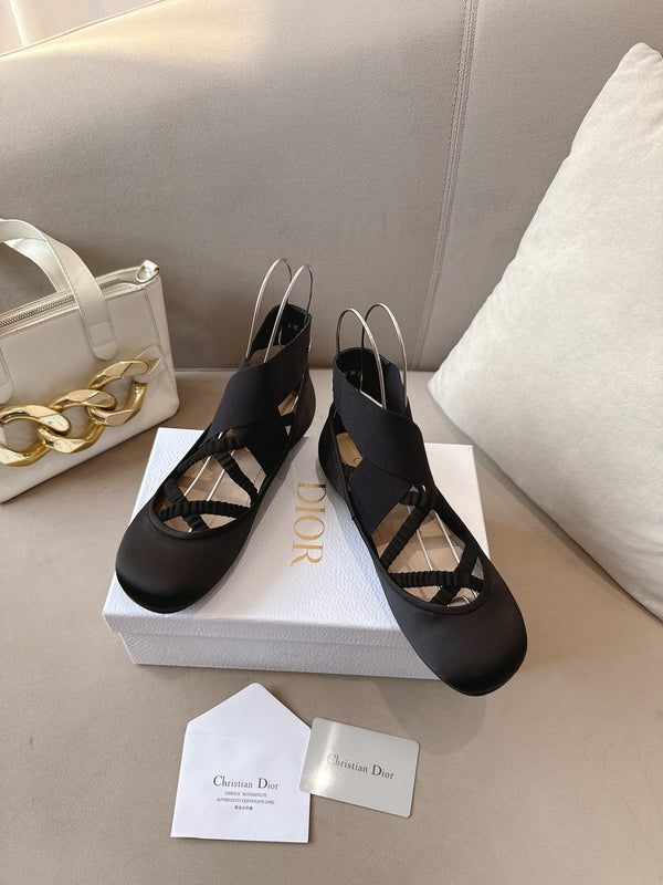CD 26s Shade Ballet Flats Black Satin 939599
