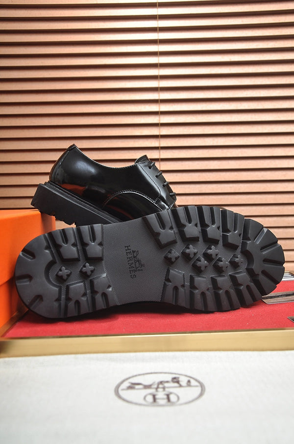 HM Men's Derby Shoe Black Patent Leather 124304