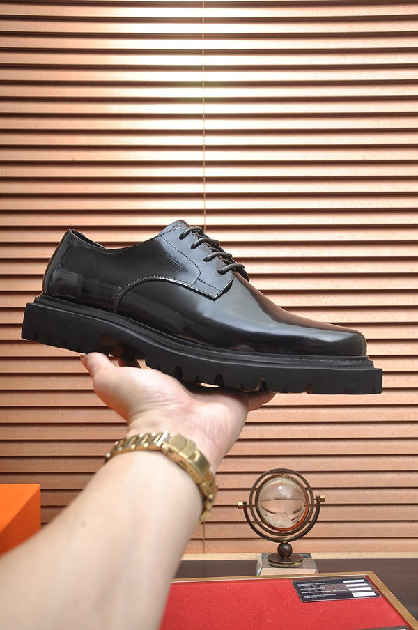 HM Men's Derby Shoe Black Patent Leather 124304