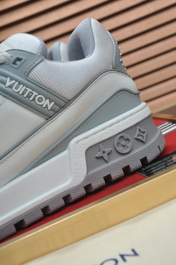 LV TRAINER MAXI SNEAKER GREY CALFSKIN