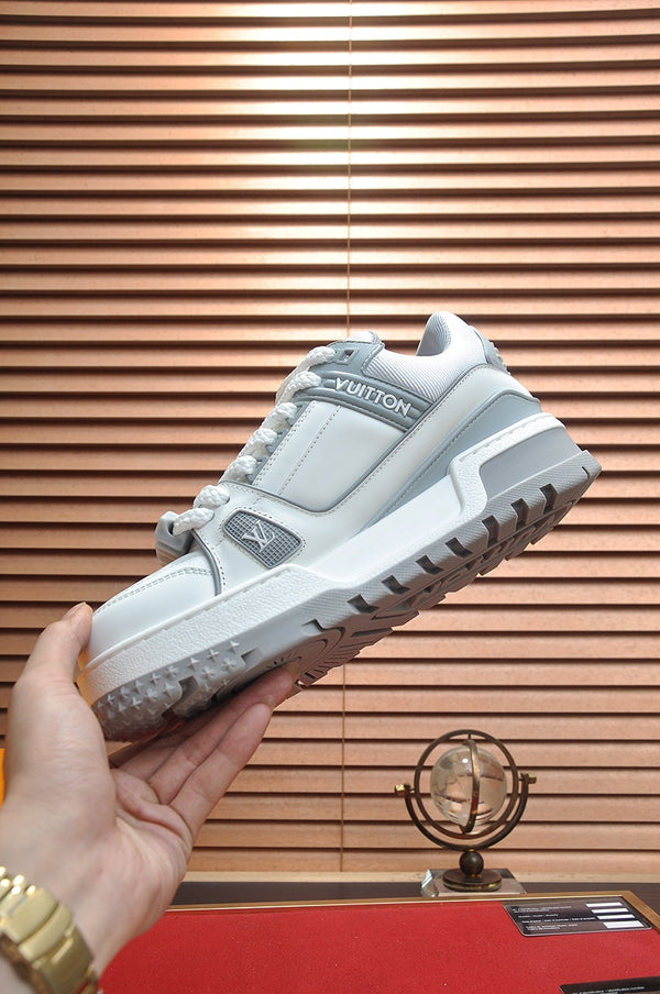 LV TRAINER MAXI SNEAKER GREY CALFSKIN