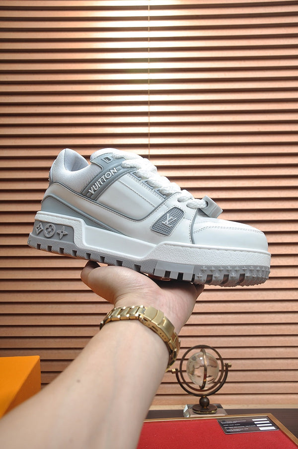LV TRAINER MAXI SNEAKER GREY CALFSKIN