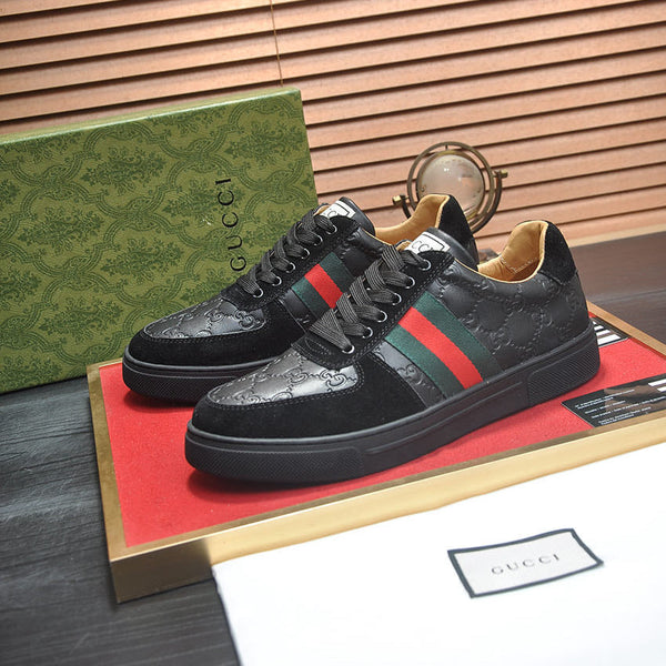 GG Men's ACE Sneaker Black Suede Sheepskin 526170