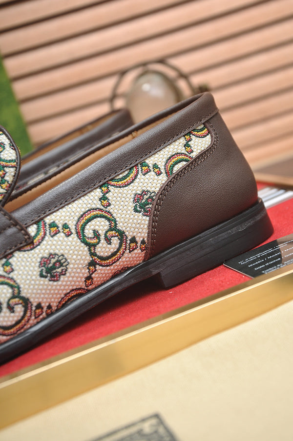 GG Men's Jordaan Loafer Brown Canvas 600721