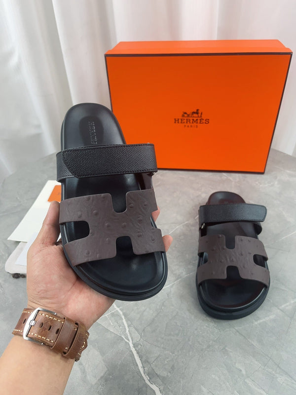 chypre sandal black chocolate calfskin