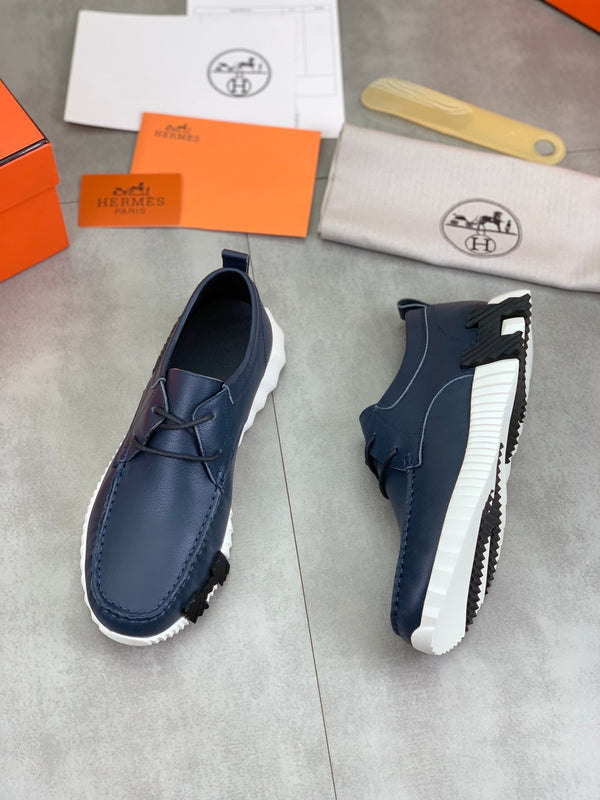 HM INCREASE SNEAKER NAVY CALFSKIN