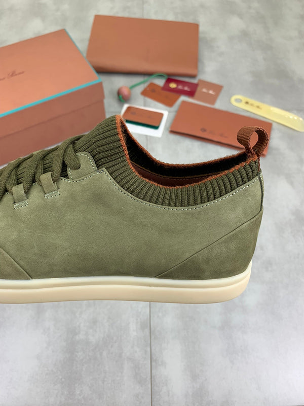 LP SOHO WALK TRAINERS IN OLIVE SUEDE