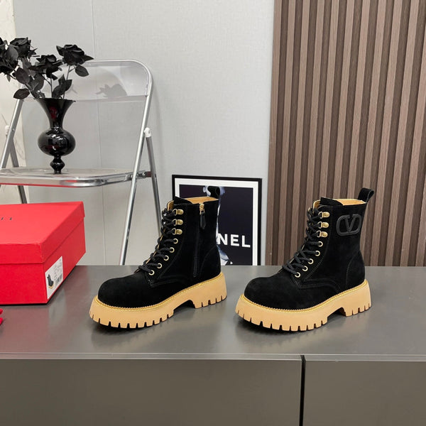 Stivaletti Valentino 30MM in camoscio nero 996146