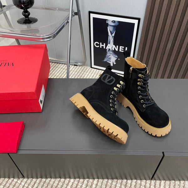 Stivaletti Valentino 30MM in camoscio nero 996146