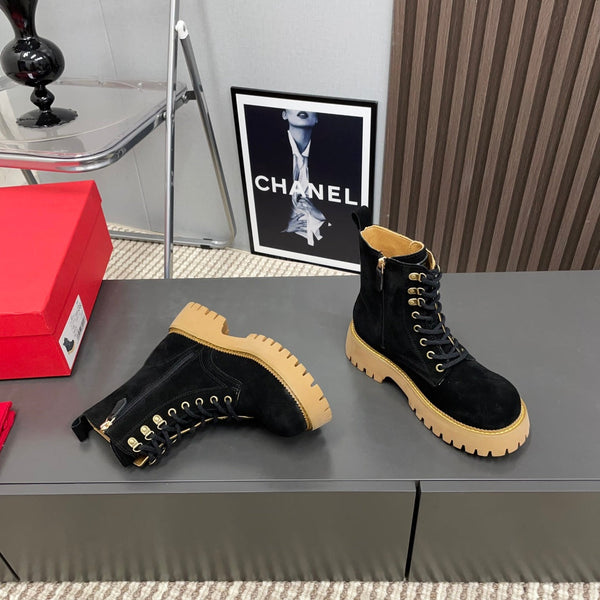 Stivaletti Valentino 30MM in camoscio nero 996146