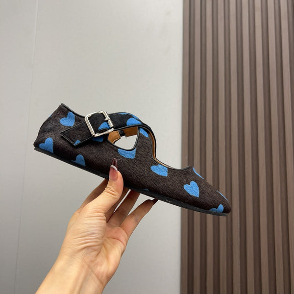 Alaila Criss Cross Ballet Flats In Black Lambskin 996063