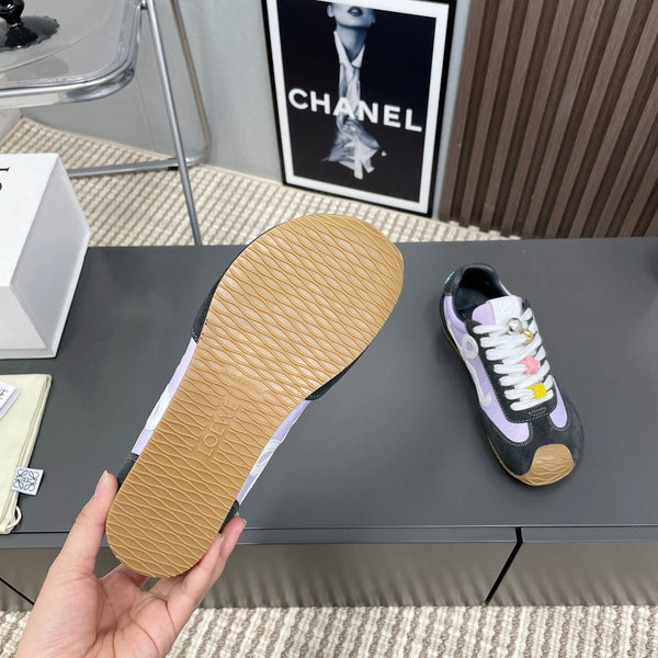 BALLET RUNNER 2.0 IN PURPLE PASTEL MIX BLACK SUEDE AND LYCRA FABRIC