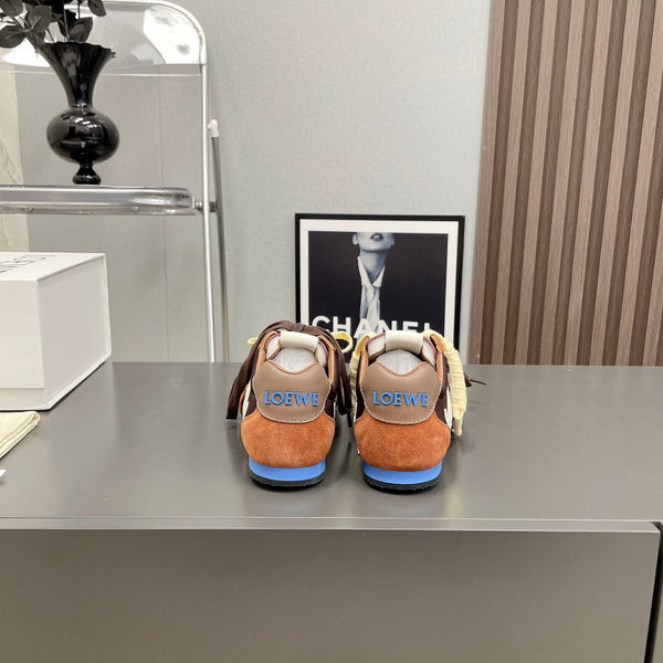 BALLET RUNNER 2.0 IN BRONZE BROWN SUEDE AND LYCRA FABRIC