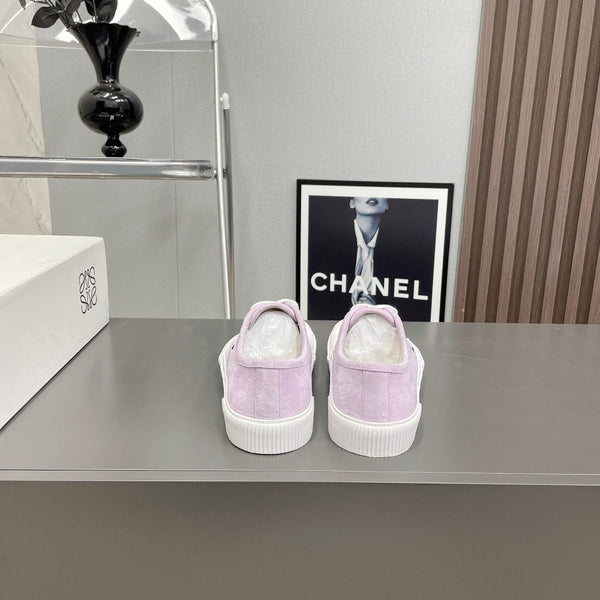 SNEAKER ALLACCIATA TERRA VULCA IN CAMOSCIO VIOLA PASTELLO