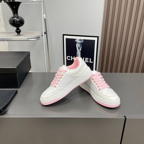 SL/61 SNEAKERS IN WHITE MIX LIGHT PINK CALFSKIN