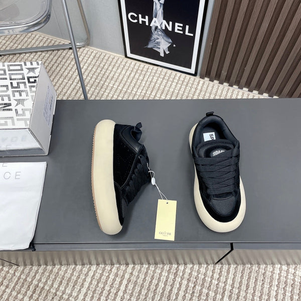 SPACE-STAR CUBE SNEAKERS IN BLACK SUEDE WITH PERFORATED STAR