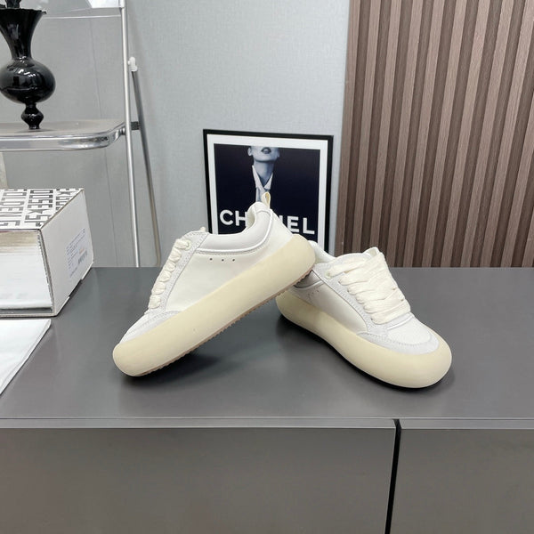 SPACE-STAR CUBE SNEAKERS IN WHITE LEATHER WITH PERFORATED STAR