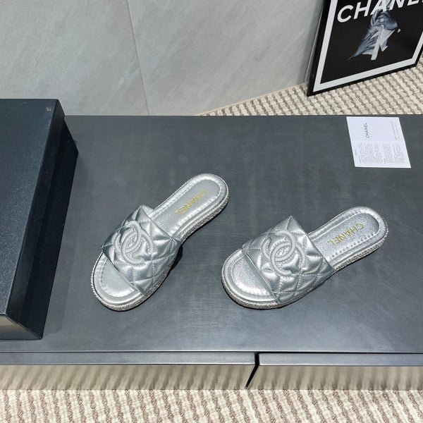 CC 25 Espadrilles Sandal Quilted Calfskin