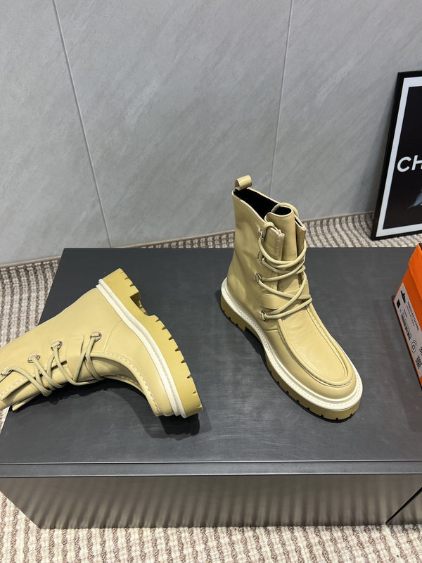 HM 25s Tobacco Boots 30mm Yellow-beige Cowhide 442555