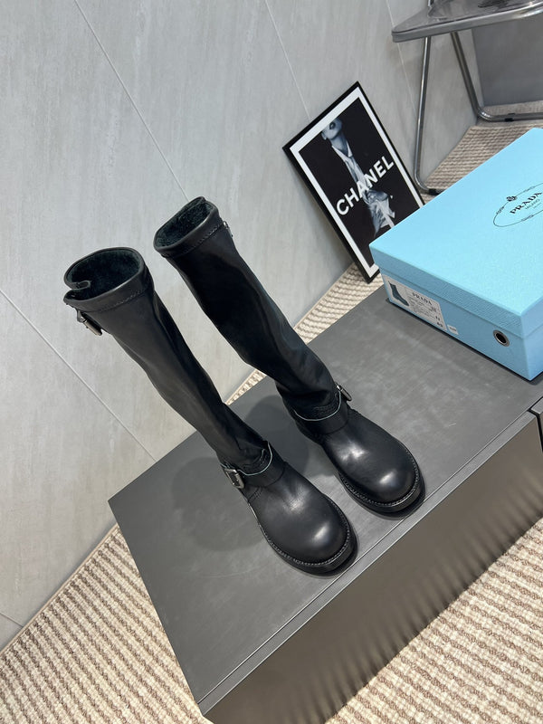Prada 25 Boot 30mm Black Cowhide 501663