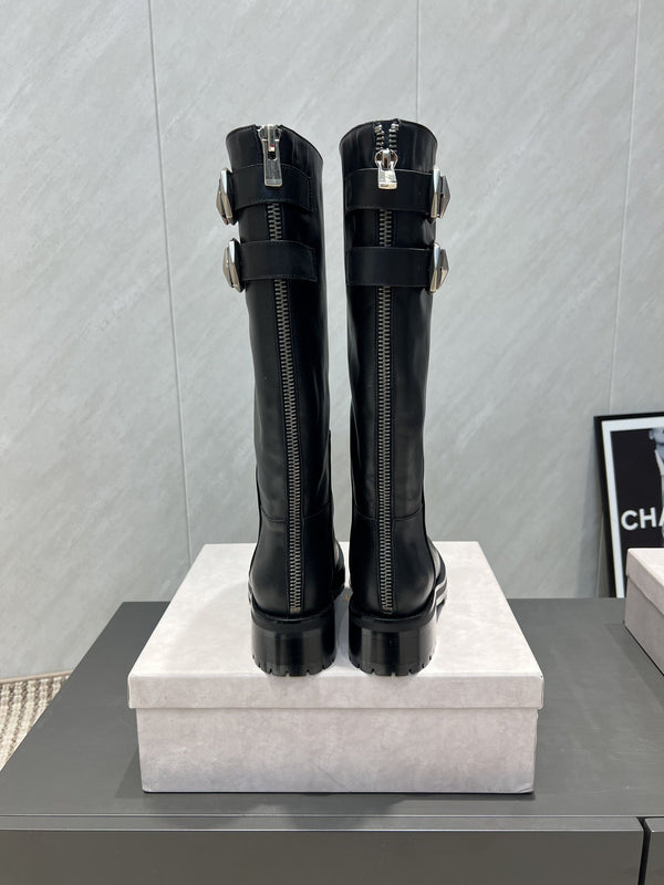 Jimmy Choo Brooklyn Boots Black Leather 540671